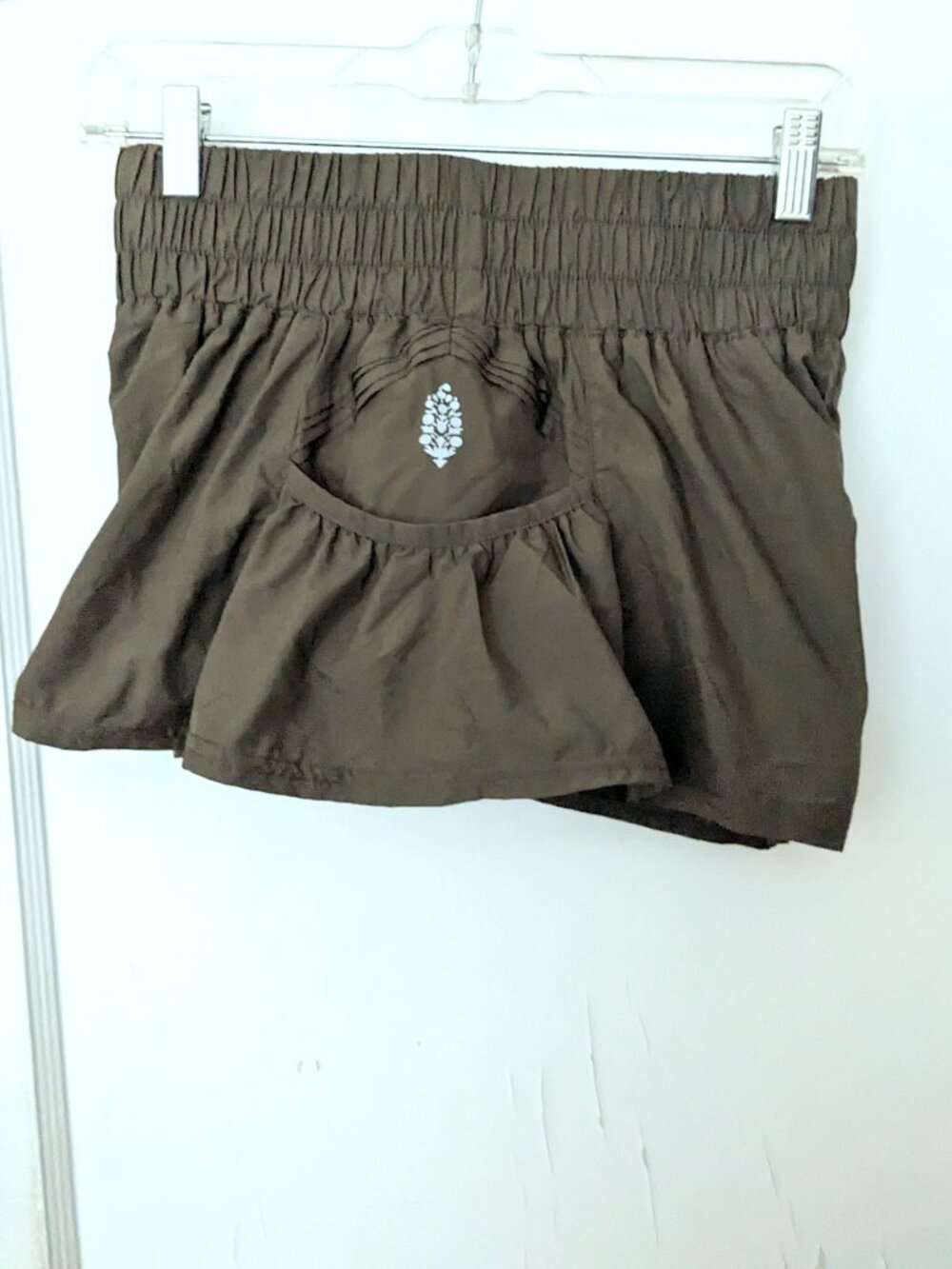 Free People Movement Get Your Flirt On Dark Olive Green Shorts Size XS